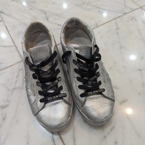 Golden Goose silver sneakers